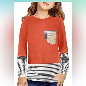 Girls orange sequin top size 10